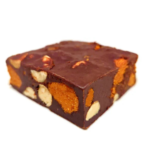 A square piece of Krack’d Snacks keto Kluster bar.