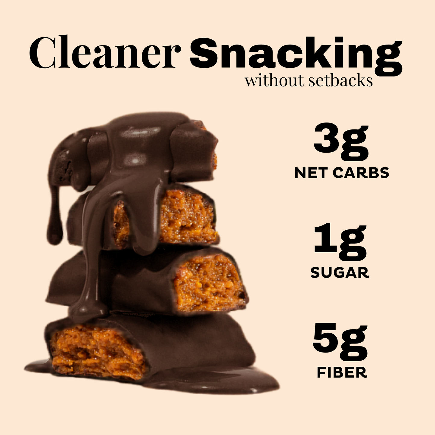 Dark Chocolate Peanut Butter Caramel Crunch, 2g Net Carbs