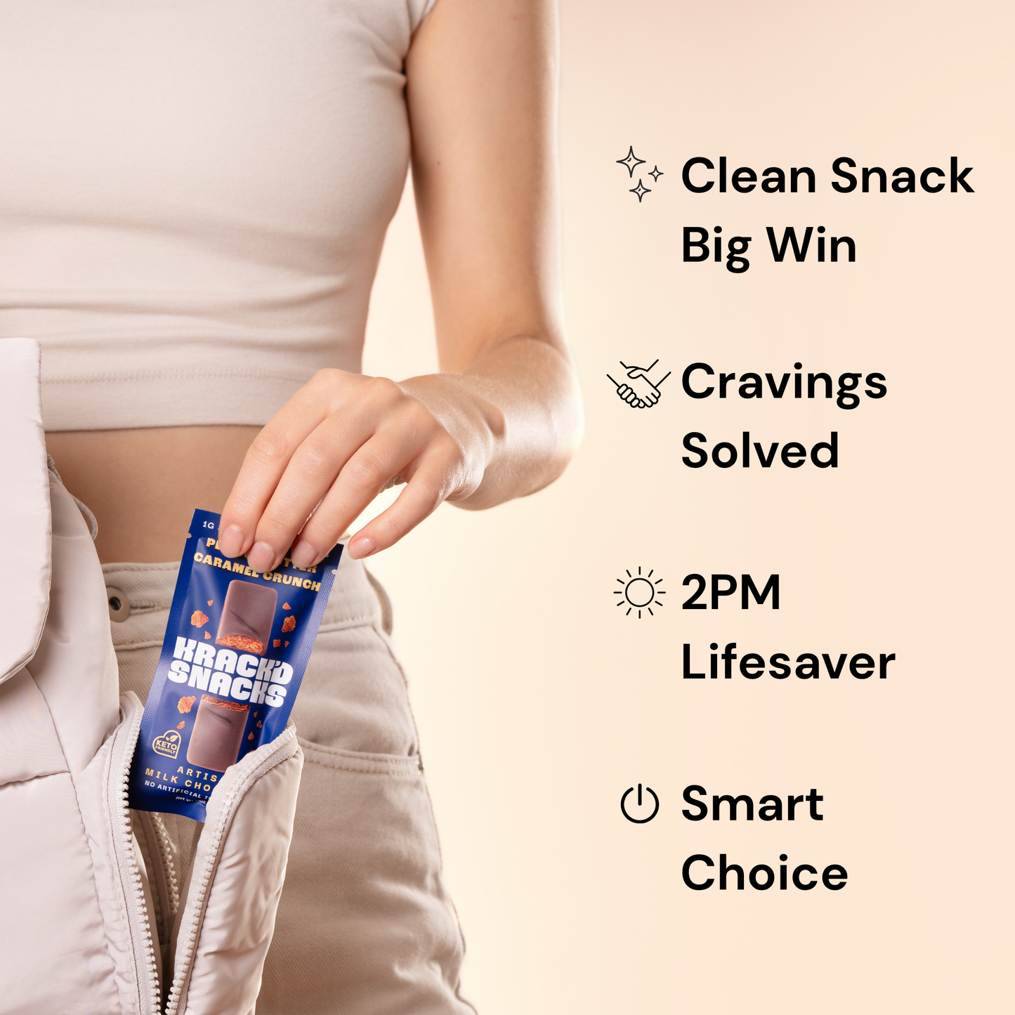 Milk Chocolate Peanut Butter Caramel Crunch, 2g Net Carbs