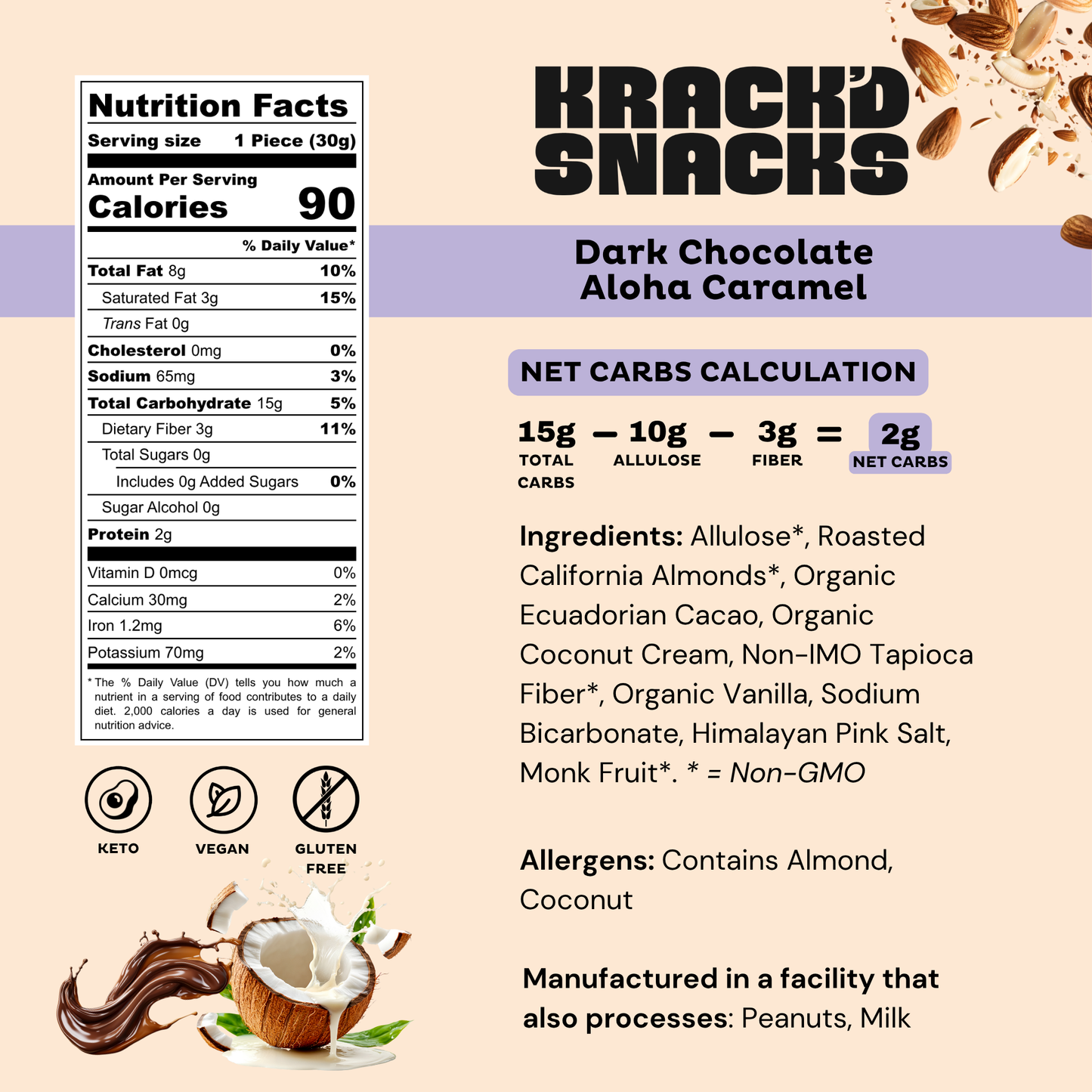 Dark Chocolate Aloha Caramel (Keto | Vegan)