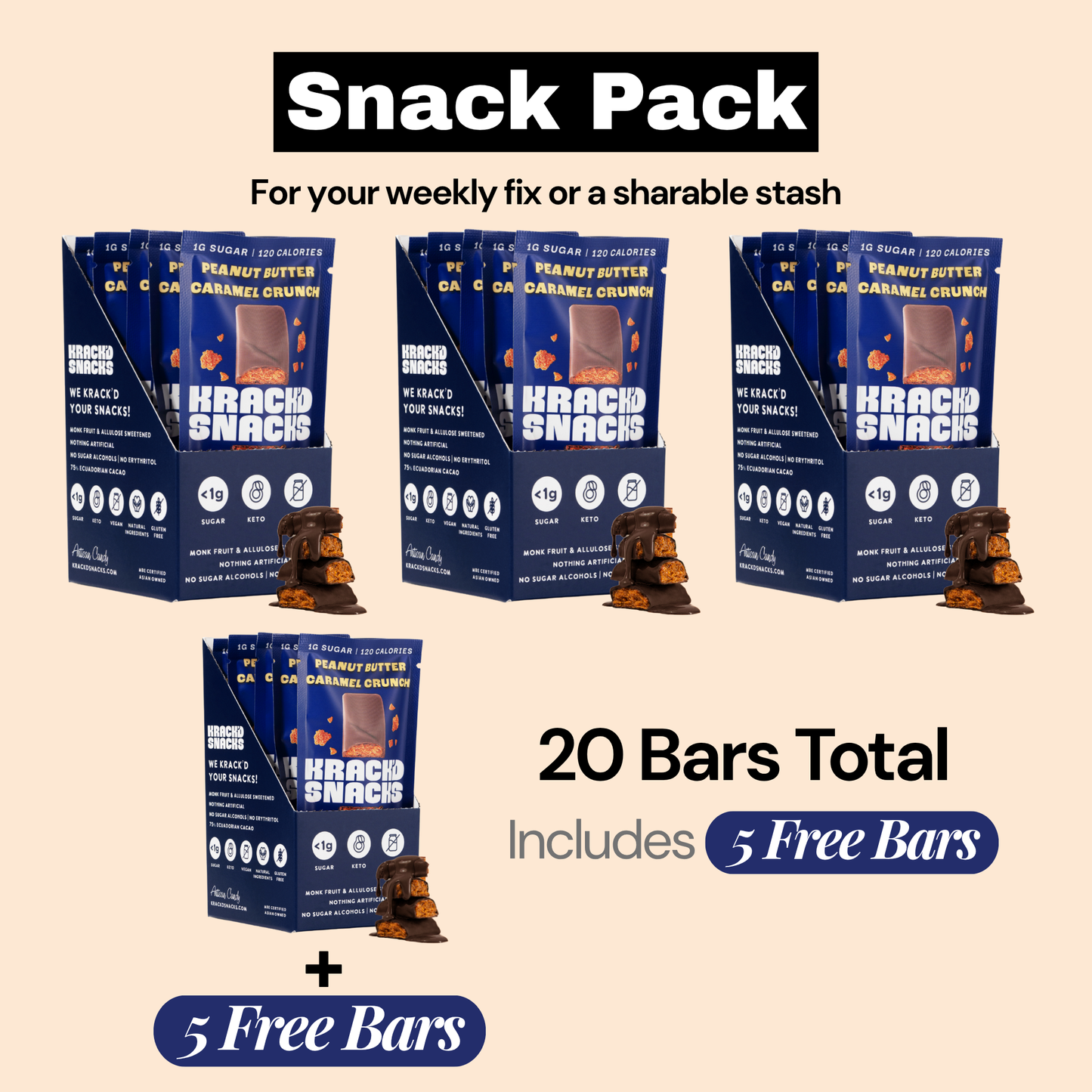 Milk Chocolate Peanut Butter Caramel Crunch, 2g Net Carbs