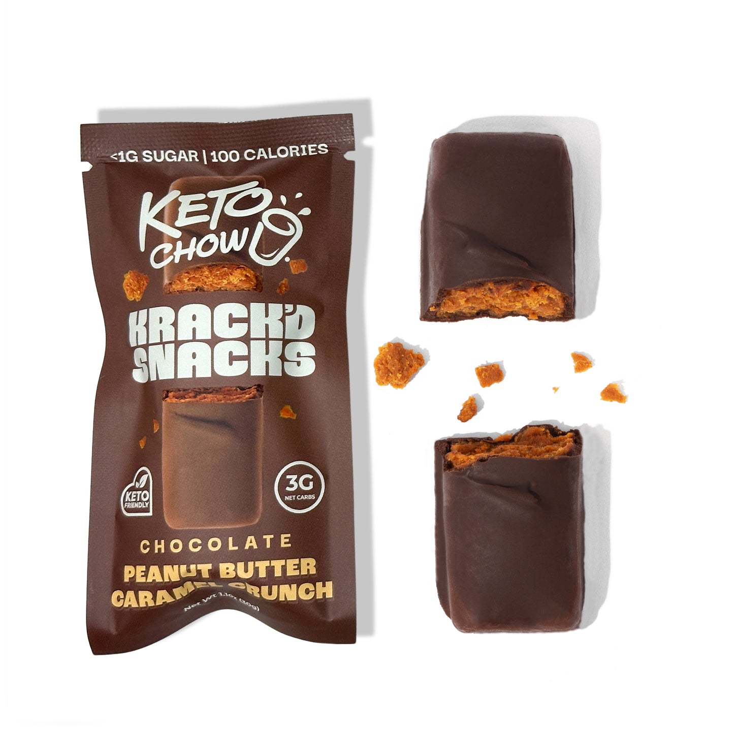 Krack'd Snacks x Keto Chow - Peanut Butter Caramel Crunch Bundles (LIMITED)