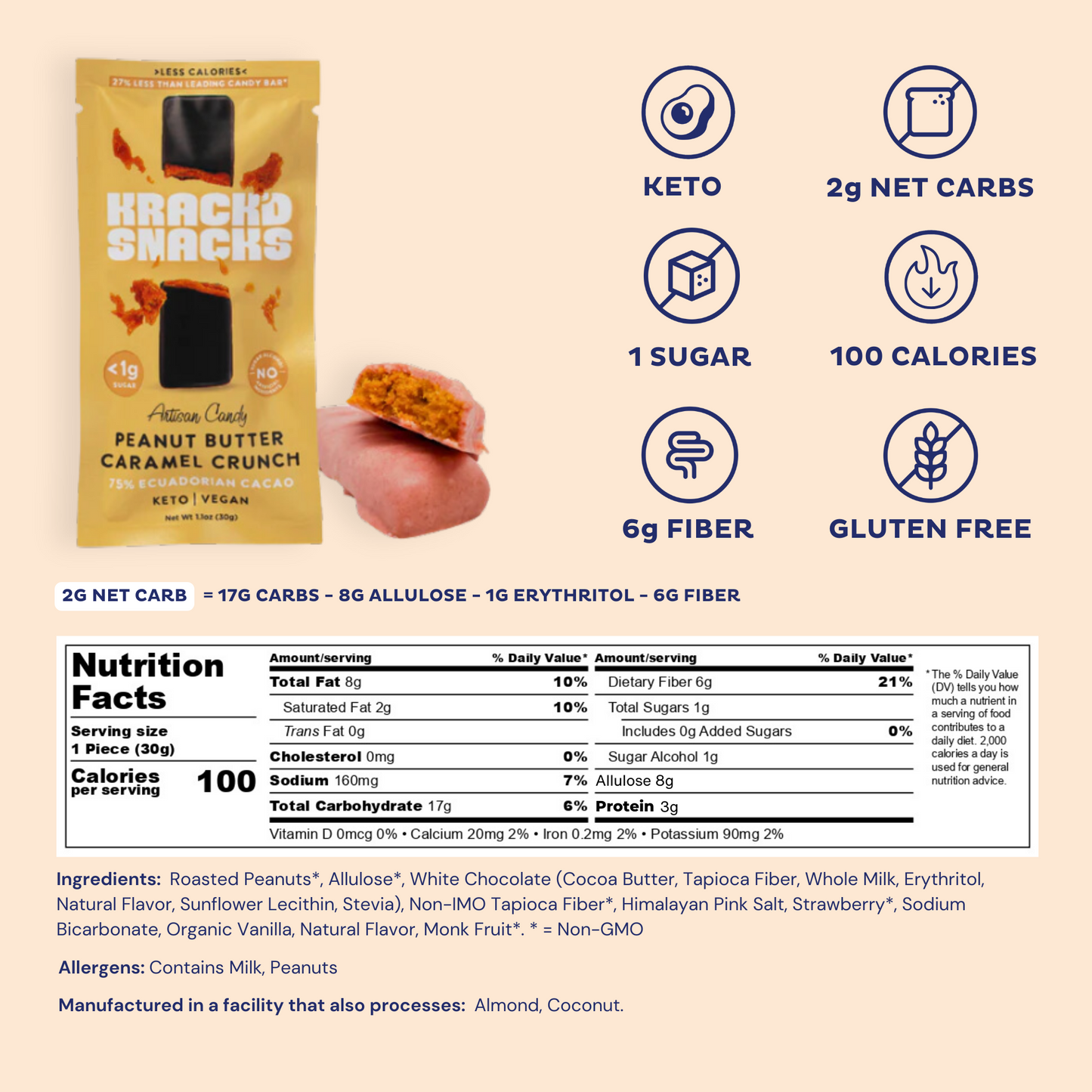 Strawberry PB&J Caramel Crunch (Keto) (Limited)