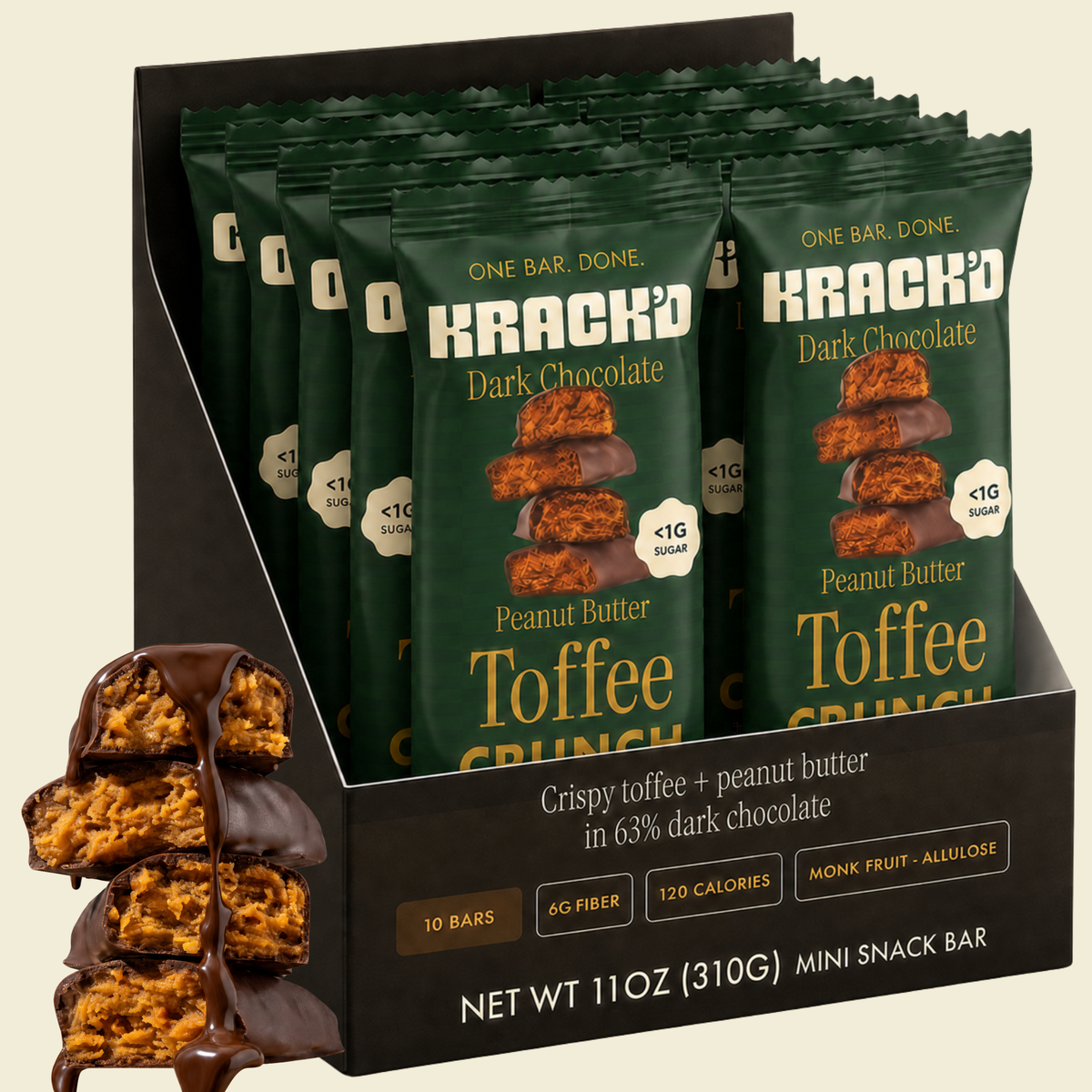 Dark Chocolate Peanut Butter Toffee Crunch