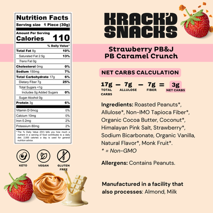 Strawberry PB&J Caramel Crunch (Keto) (Limited)