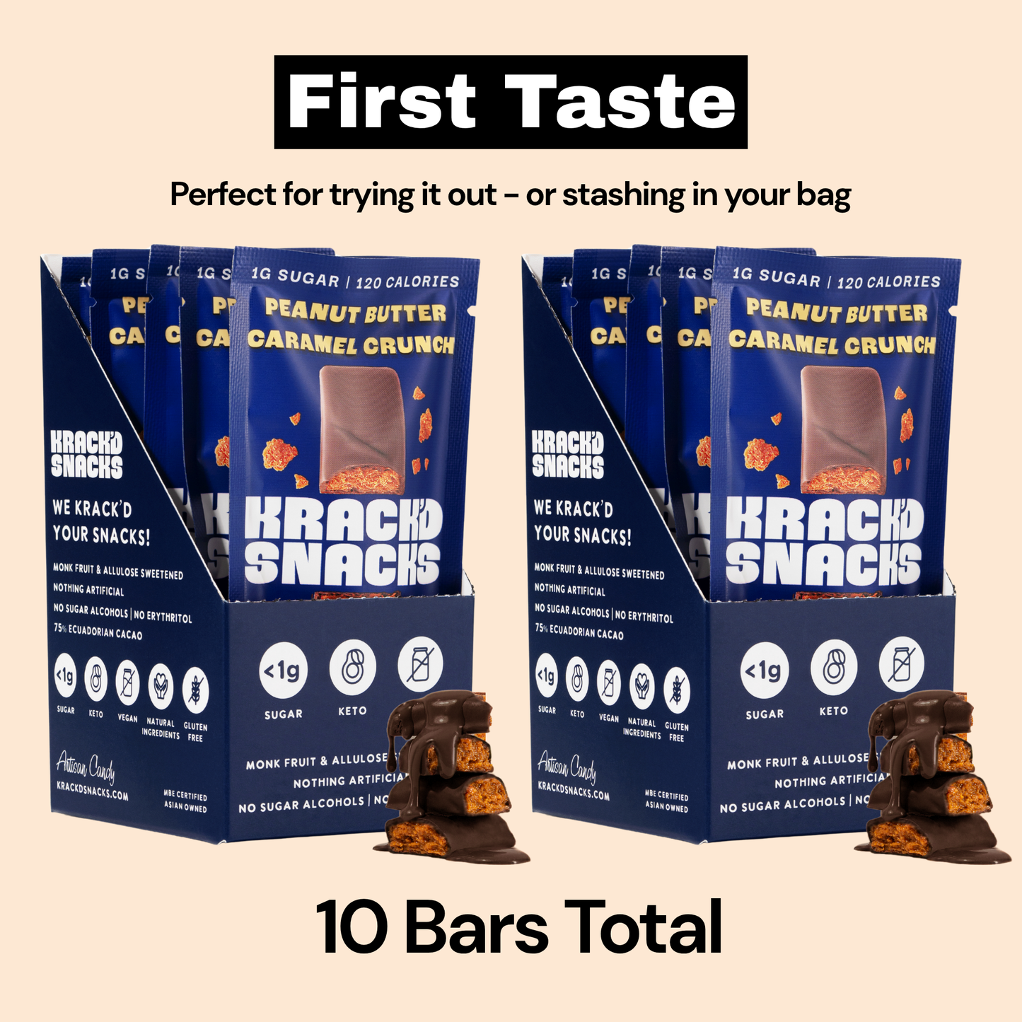 Milk Chocolate Peanut Butter Caramel Crunch, 2g Net Carbs