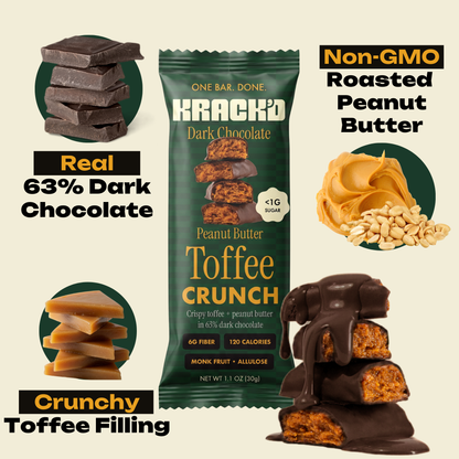 Dark Chocolate Peanut Butter Toffee Crunch