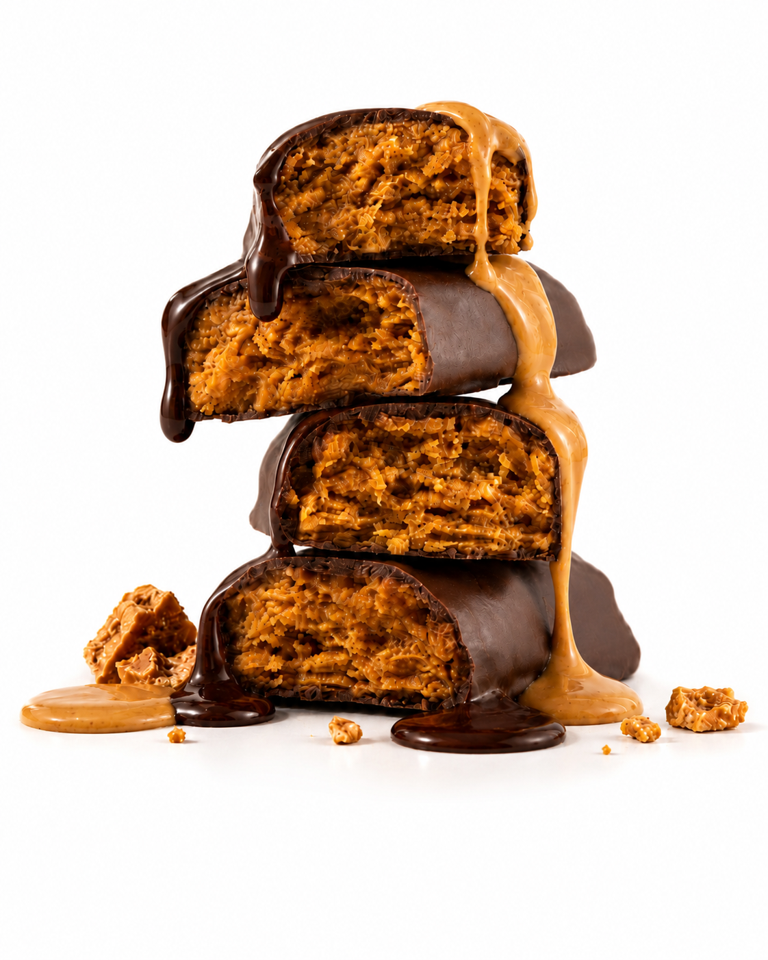 Stack of KRACK'D chocolate bars